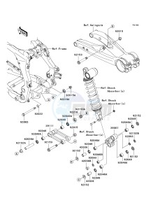 KSF 450 B [KFX450R MONSTER ENERGY] (B8F-B9FB) B8FA drawing REAR SUSPENSION