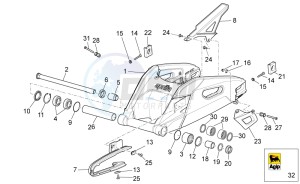 Tuono 1000 v4 R Std APRC drawing Swing arm