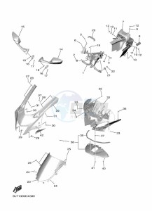 YZF690 YZF-R7 (BEBA) drawing COWLING 1