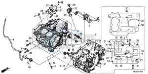 CB500FE CB500F UK - (E) drawing CRANKCASE