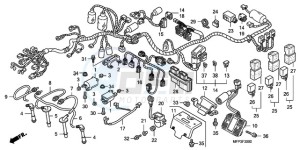 CB1300A9 UK - (E / ABS MKH MME TWO) drawing WIRE HARNESS/IGNITION COIL (CB1300/CB1300A)