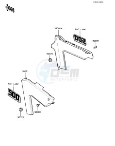 KX 500 A [KX500] (A2) [KX500] drawing SIDE COVERS -- 84 A2- -