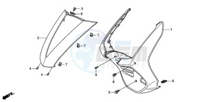 FES150A 125 S-WING drawing FRONT COVER (FES1253-5)(FES1503-5)