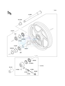 ZG 1000 A [CONCOURS] (A15-A19) [CONCOURS] drawing FRONT WHEEL