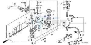 CBR600RRA BR - (BR) drawing FR. BRAKE MASTER CYLINDER (CBR600RR)