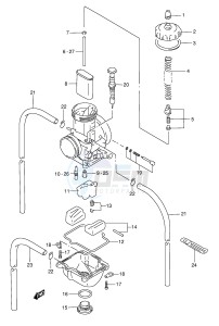 RMX250 (E28) drawing CARBURETOR