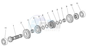 Norge 1200 IE 8V EU and 2016 USA-CN drawing Primary gear shaft