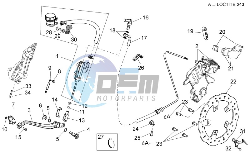 Rear brake system