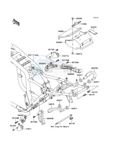 ZRX1200R ZR1200A6F FR GB XX (EU ME A(FRICA) drawing Frame Fittings