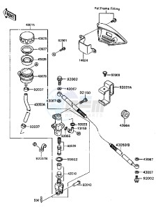 KL 650 A [KLR650] (A6-A9) [KLR650] drawing REAR MASTER CYLINDER