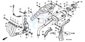 CBR600RAA Australia - (U / ABS) drawing EXHAUST MUFFLER