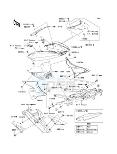 ZX 1000 C [NINJA ZX-10R] (C2) C2 drawing SIDE COVERS_CHAIN COVER