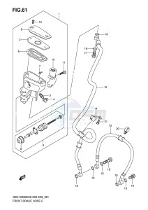 GSX1300BK (E3-E28) drawing FRONT BRAKE HOSE (GSX1300BKK8 K9)