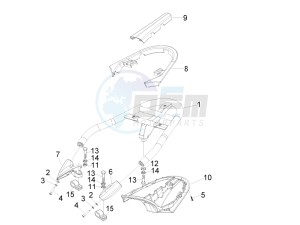 Beverly 500 Cruiser e3 2007-2012 drawing Rear luggage rack