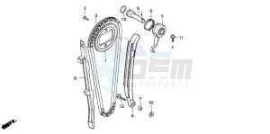 NX650 500 DOMINATOR drawing CAM CHAIN/TENSIONER