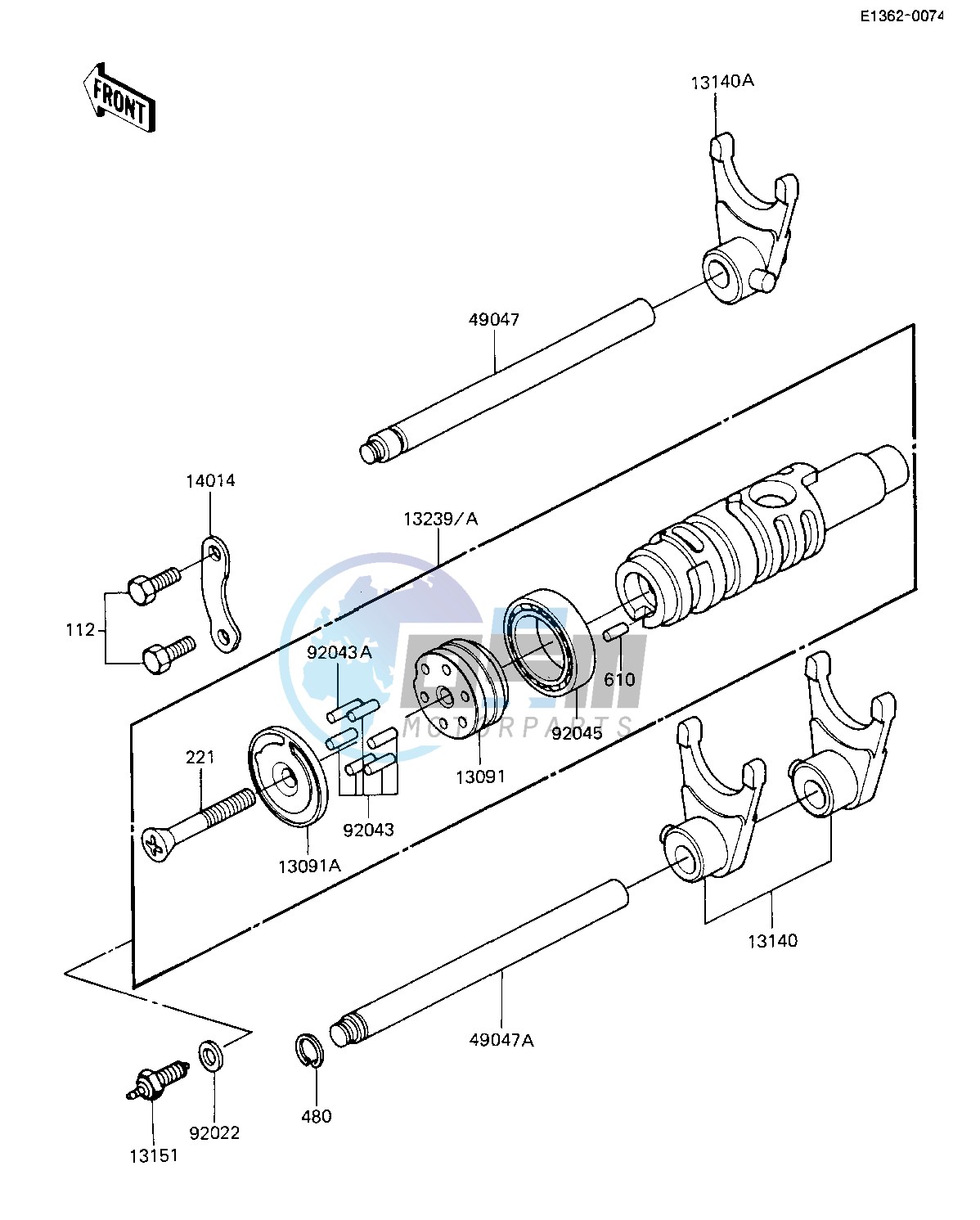 GEAR CHANGE DRUM & FORKS