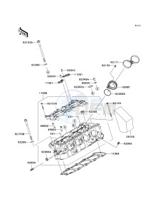 ZX636 C [NINJA ZX-6R] (C6F) D6F drawing CYLINDER HEAD