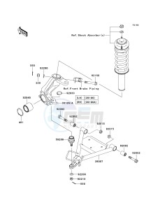 KAF 400 A [MULE 610 4X4] (A6F-AF) A8F drawing SUSPENSION