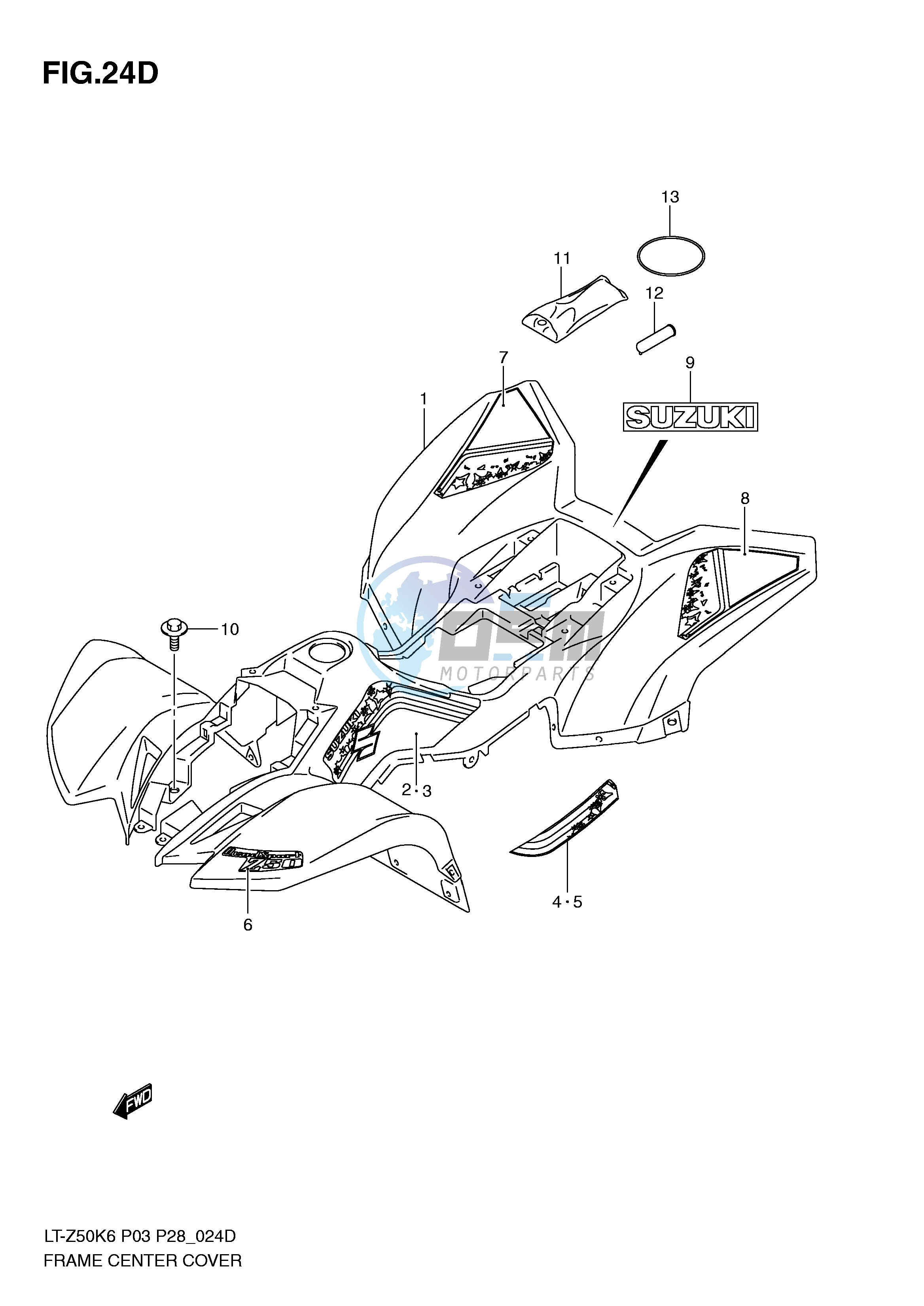 FRAME CENTER COVER (LT-Z50ZL0)