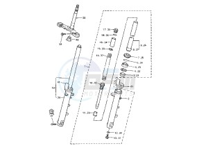 XJ S DIVERSION 600 drawing FRONT FORK MY98-02