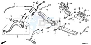 TRX500FED TRX500FE Europe Direct - (ED) drawing PEDAL/ STEP