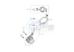 LUDIX 10 ONE - 50 cc drawing SECONDARY AIR SYSTEM