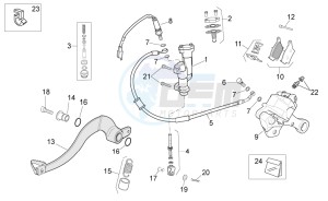 RXV 450-550 drawing Rear brake system