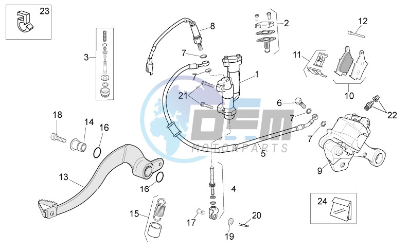 Rear brake system