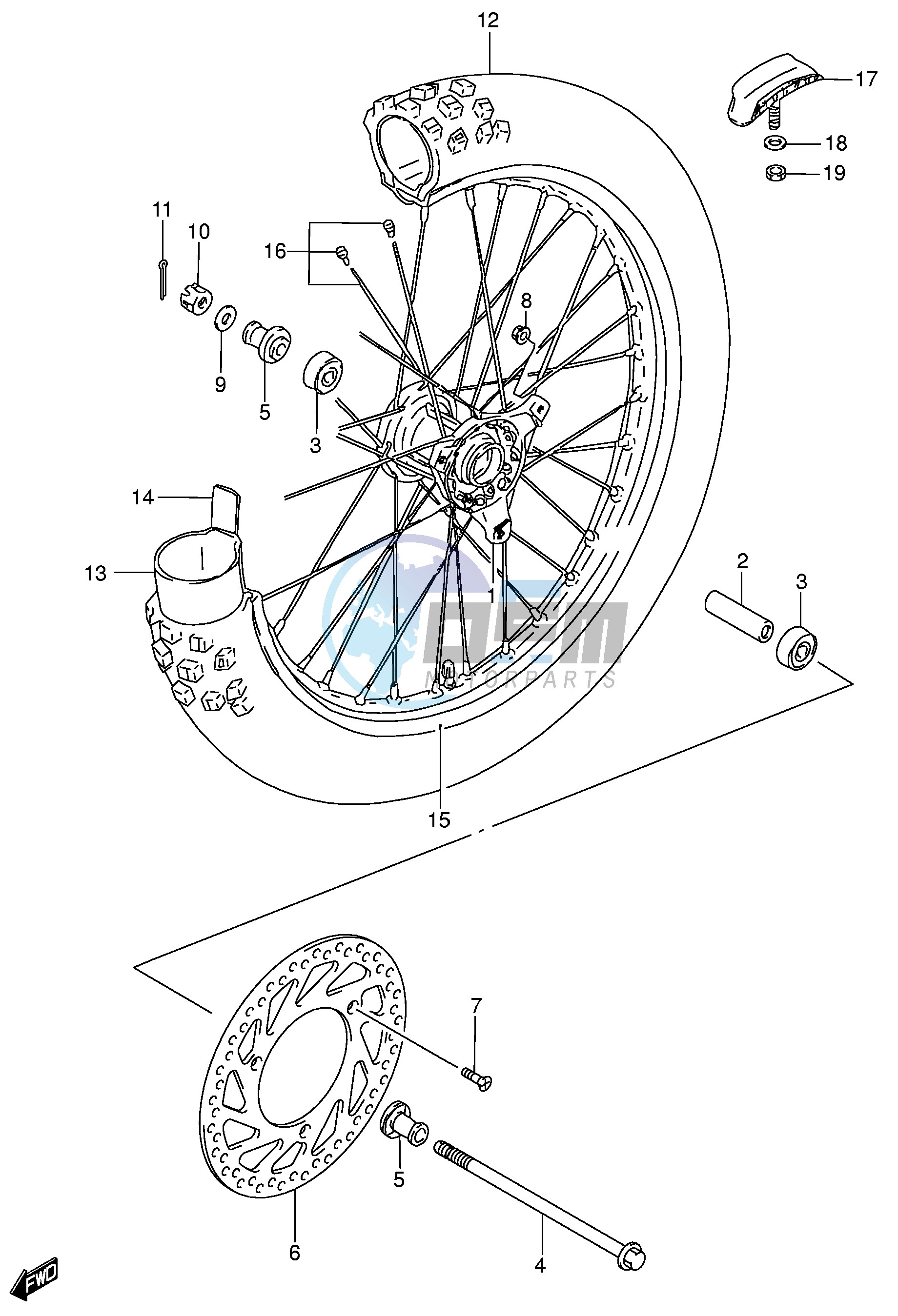 FRONT WHEEL (RM85K5 K6)