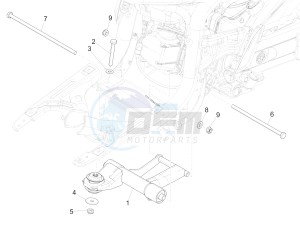 Liberty 50 iGet 4T 3V 25kmh 25km/h (EMEA) drawing Swinging arm