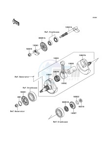 KX450F KX450E9F EU drawing Crankshaft