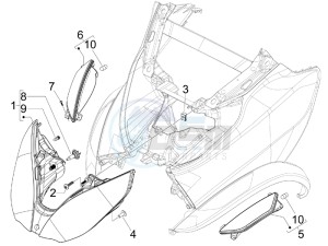 MP3 250 (USA) USA drawing Head lamp - Turn signal lamps