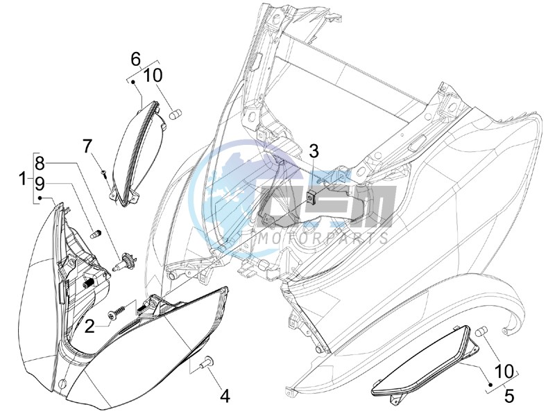 Head lamp - Turn signal lamps