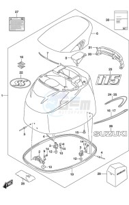 DF 115A drawing Engine Cover (Type: AS)