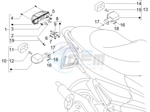 Runner 125 VX 4t SC e3 drawing Tail light - Turn signal lamps