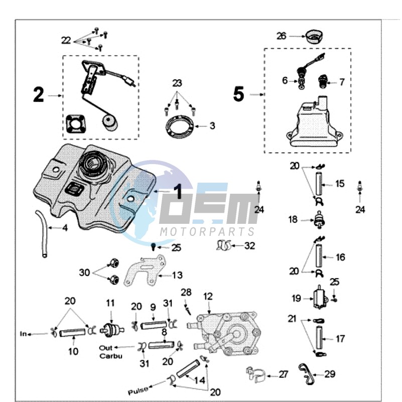 TANK AND FUEL PUMP