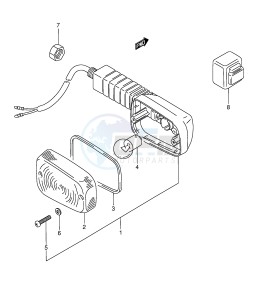 AE50 (E1) drawing REAR TURNSIGNAL LAMP (E2,E4,E21,E24)