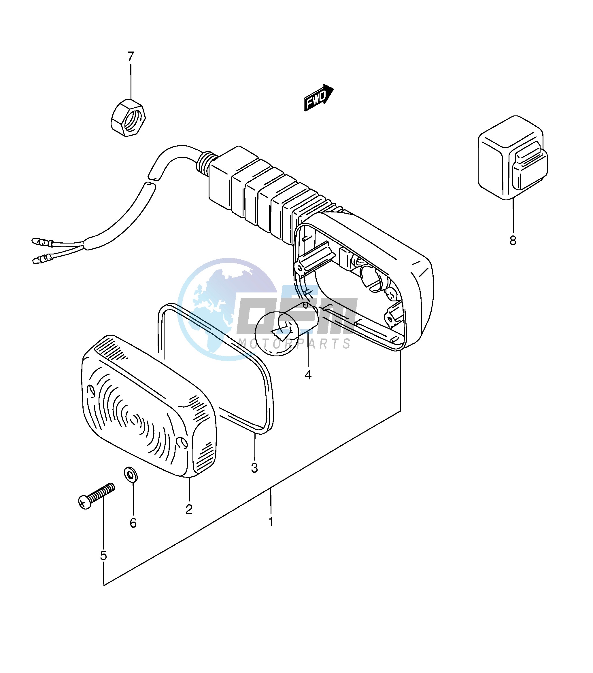 REAR TURNSIGNAL LAMP (E2,E4,E21,E24)