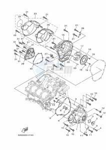 XSR900 MTM850 (BAEE) drawing CRANKCASE COVER 1