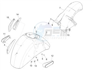 GTS 300 4T 4V IE ABS E3-E4 (NAFTA) drawing Wheel housing - Mudguard