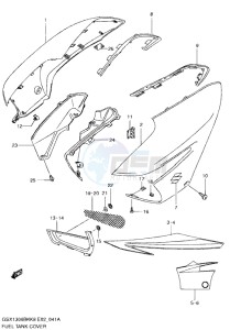 GSX1300B B-KING drawing FUEL TANK COVER (MODEL L0)