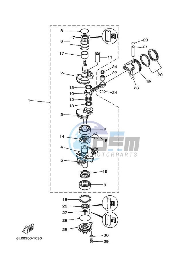 CRANKSHAFT--PISTON