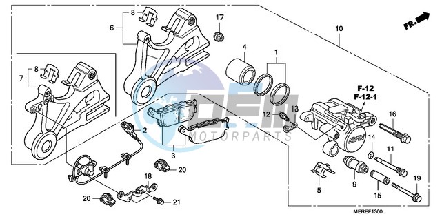 REAR BRAKE CALIPER