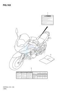 GSF650 (E21) Bandit drawing LABEL (GSF650SL1 E21)