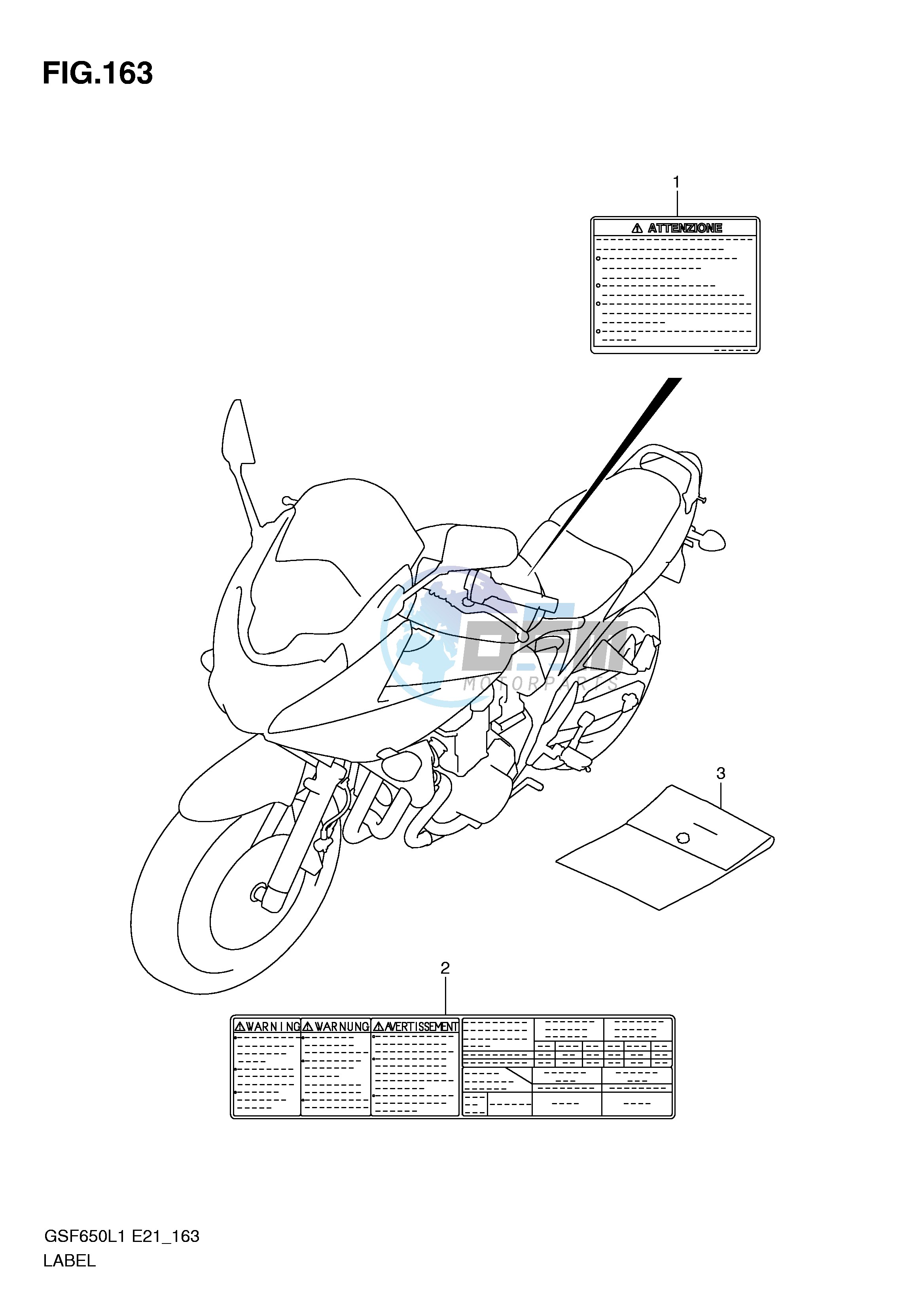 LABEL (GSF650SL1 E21)