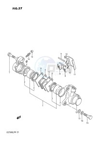 VS750GL (E1) INTRUDER drawing FRONT CALIPER (MODEL F G)