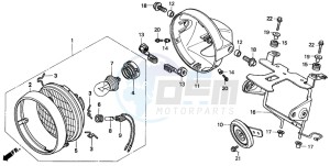 CB250 drawing HEADLIGHT (2)