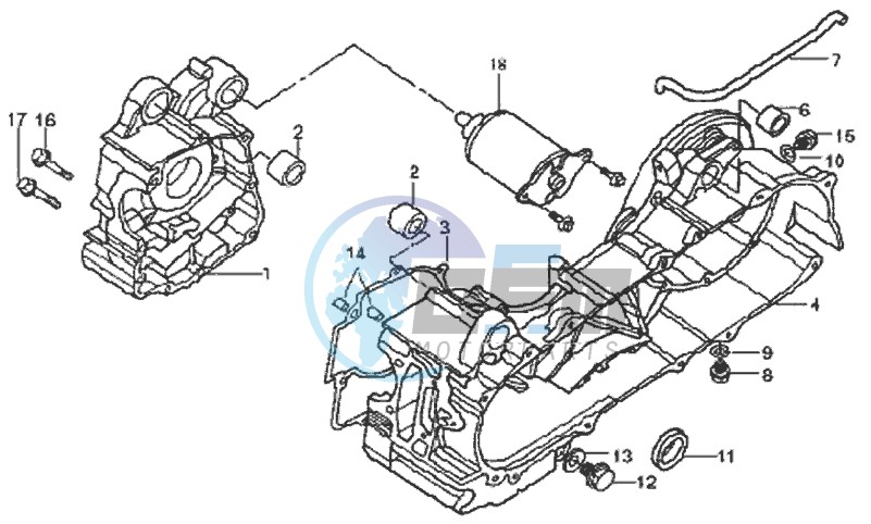 CRANKCASE L-R / STARTER