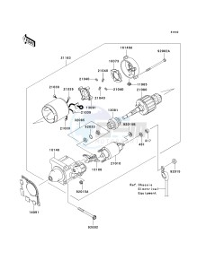 KAF 400 B [MULE 600] (B6F-B9F) B7F drawing STARTER MOTOR