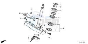 VT750CA9 UK - (E / MKH MME ST) drawing STEERING STEM